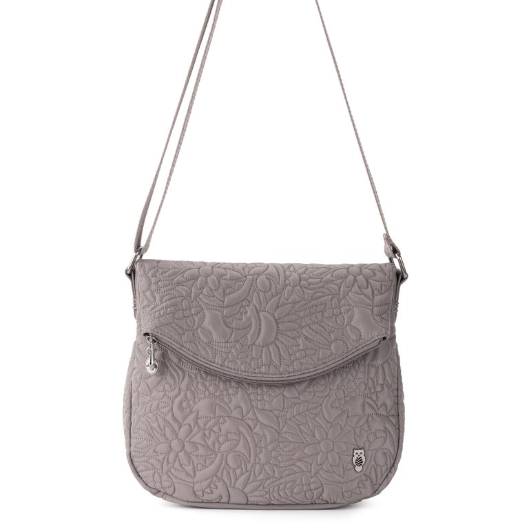 Foldover Crossbody Bag - Eco Twill - Mushroom Spirit Desert Quilted