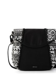 Foldover Crossbody Bag - Canvas - Lake In Bloom