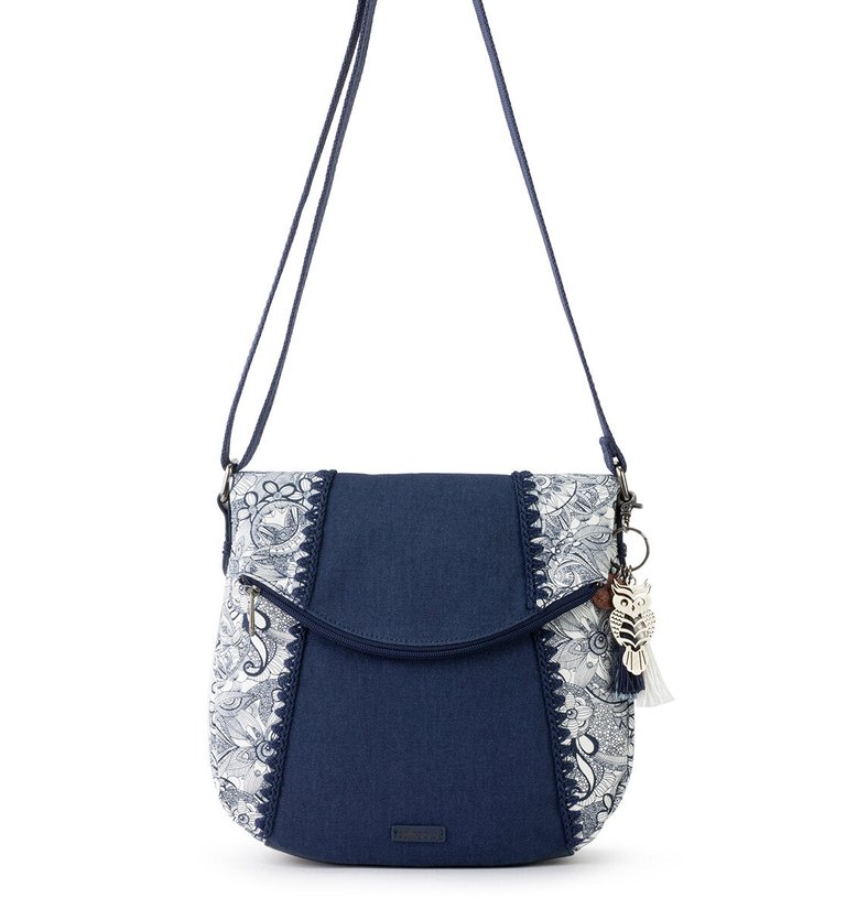 Foldover Crossbody Bag - Canvas - Navy Spirit Desert