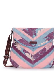 Foldover Crossbody Bag - Canvas - Petal Peony