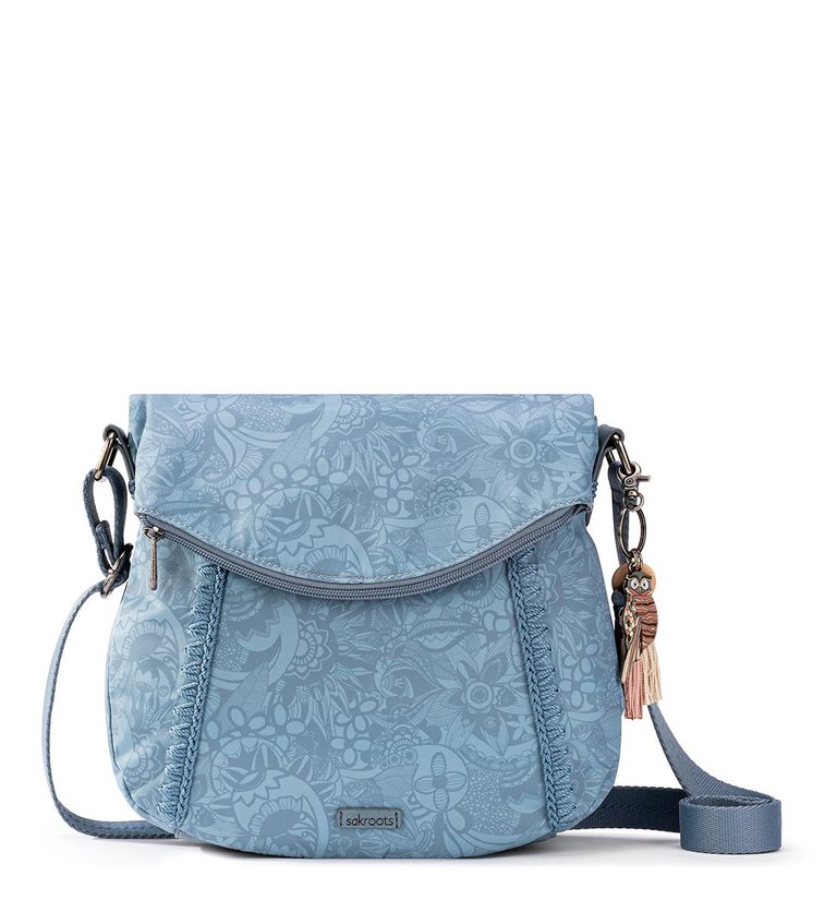 Foldover Crossbody Bag - Eco Twill - Denim Tonal Spirit Desert