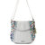 Foldover Crossbody Bag - Canvas - Navy Butterfly Bloom