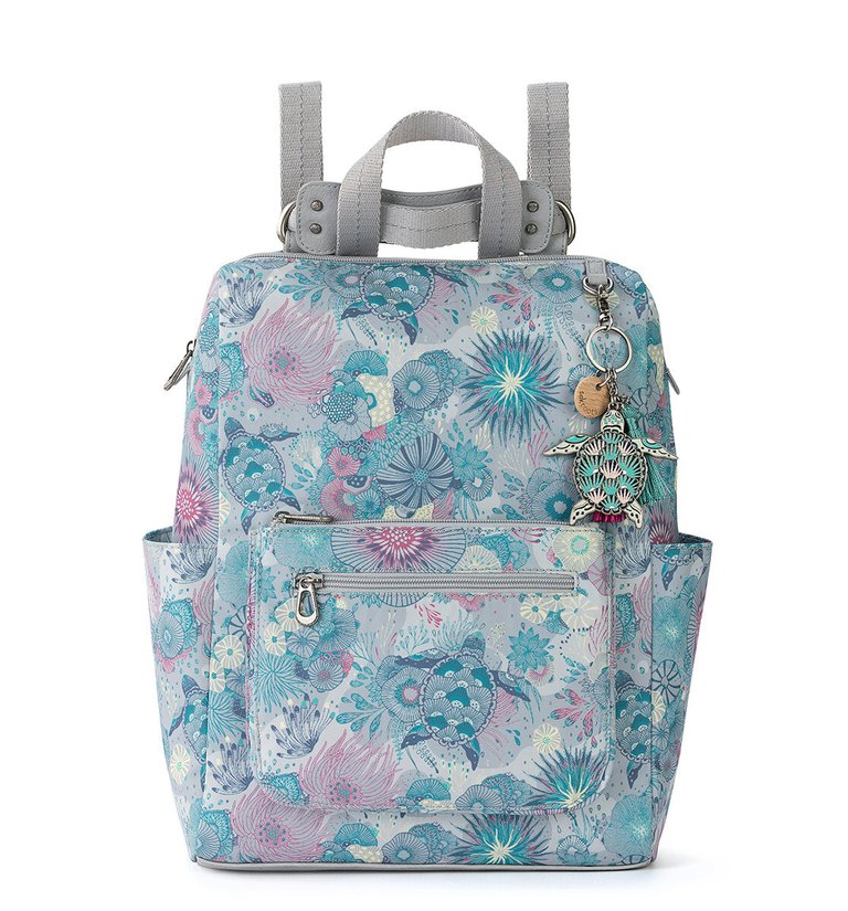 Loyola Backpack Shoulder Bag - Eco Twill - Grey Seascape
