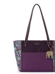 Metro Tote - Canvas - Violet Tapestry World