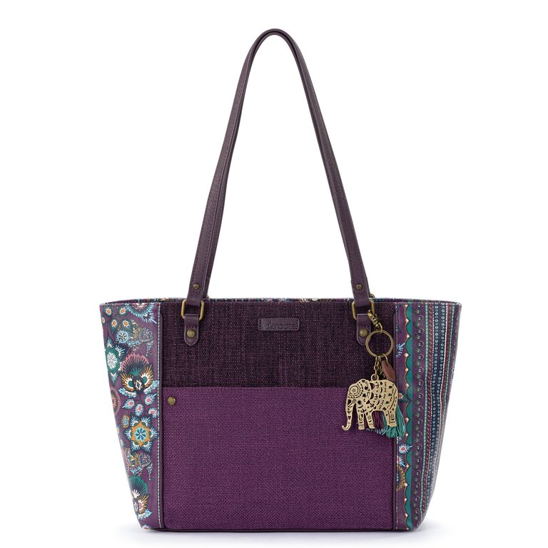 Metro Tote - Canvas - Violet Tapestry World