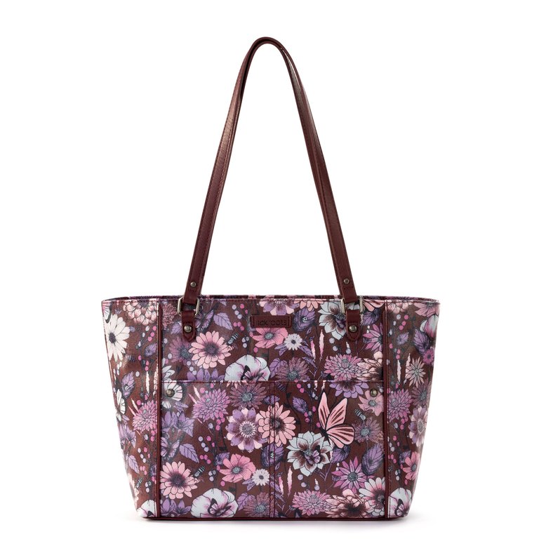 Metro Tote - Canvas - Cabernet In Bloom