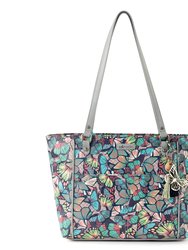 Metro Tote - Canvas - Navy Butterfly Bloom