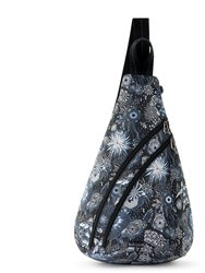 On The Go Large Sling Backpack - Midnight Seascape