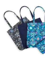 On The Go Packable Tote Set - 3 Pack - Seascape Multi
