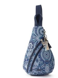 On The Go Sling Backpack - Eco Twill - Navy Wanderlust