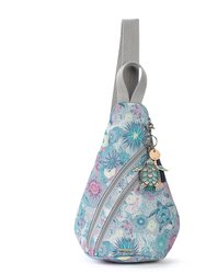 On The Go Sling Backpack - Eco Twill - Grey Seascape