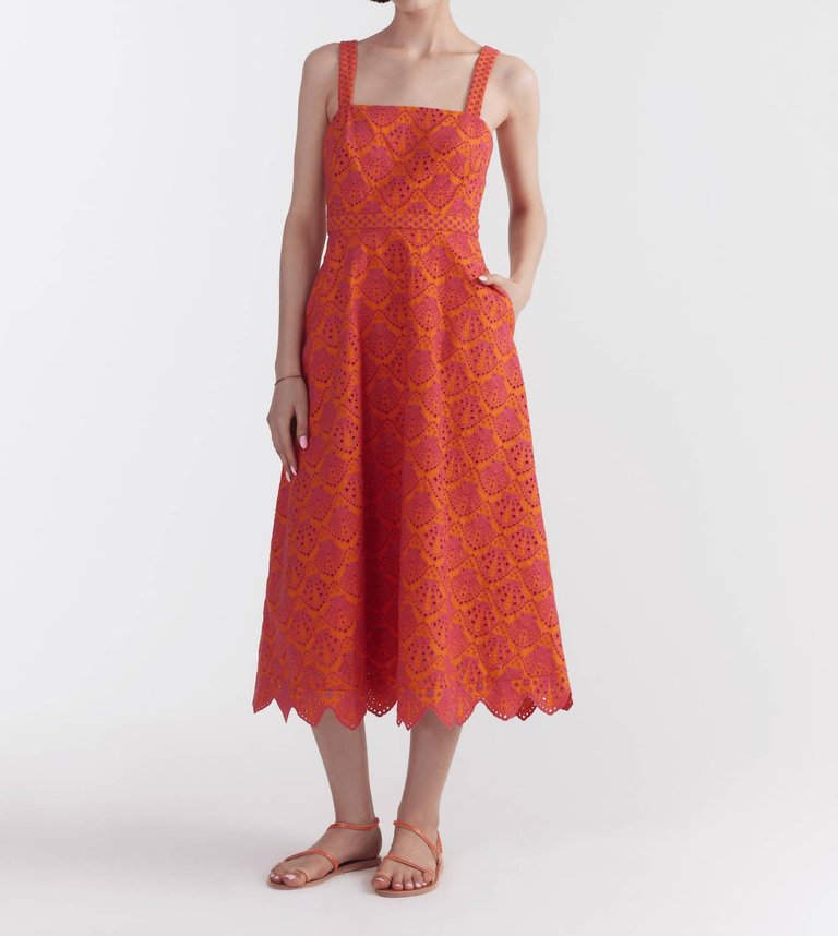 Aubrey Dress - Orange Berry