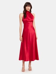 Michelle Midi B Silk Dress