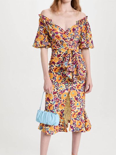 Saloni Olivia Dress In Mango Sunflower product