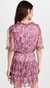 Women Ava D Floral Ruffled Layered Silk Mini Dress Mulberry Blush - Pink