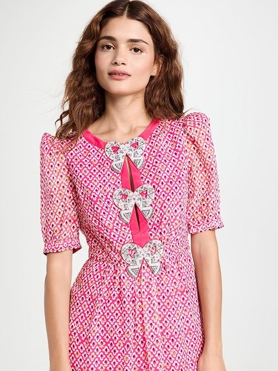 Saloni Women Jamie Rhinestone Pearl Embellishment Mini Dress product