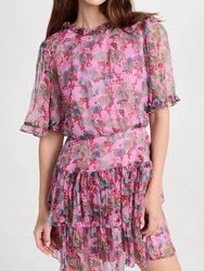 Women'S Ava-D Floral Mini Dress - Blush Pink