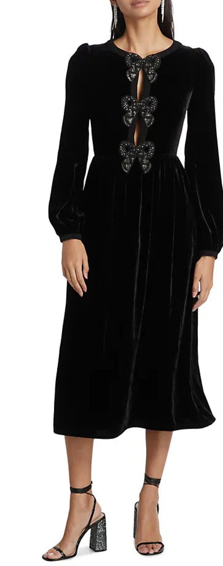 Women's Camille Bows Dress 10327 - Black