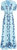 Women's Lea Long Dress Dotty Stamped Satin Dress - Blue