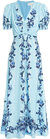 Women's Lea Long Dress Dotty Stamped Satin Dress - Blue