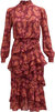 Women's Silk Georgette Midi Dress 2025 - Ruby Paisley