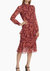 Women's Silk Georgette Midi Dress 2025 - Ruby Paisley - Red