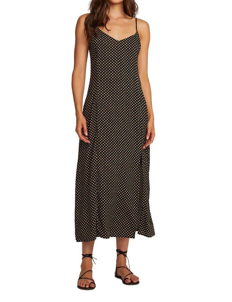 Isabella Midi Dress In Black - Black