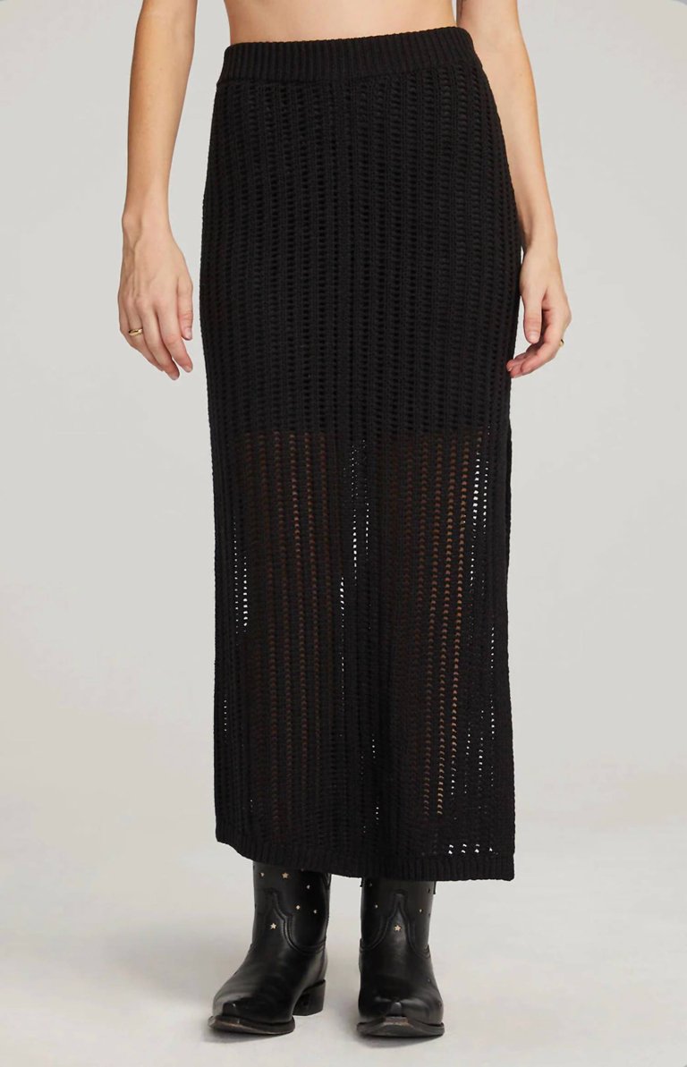 Suzi Midi Skirt In Black