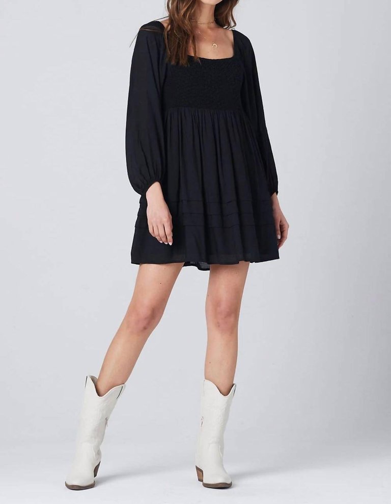 Sydnie Mini Dress In Black - Black