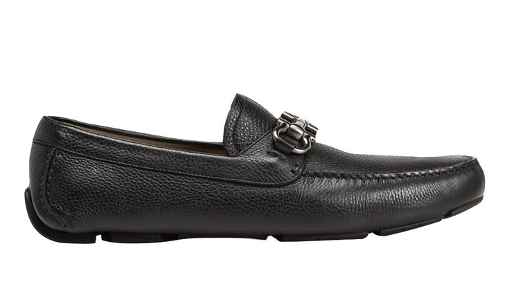 Men's Parigi Gancini Leather Shoes In Black