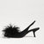 Bianka Feather Slingback Pump In Black