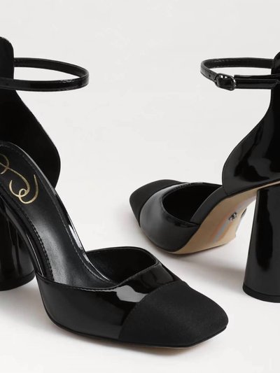 Sam Edelman Cristine Ankle Strap Block Heel In Black Patent product