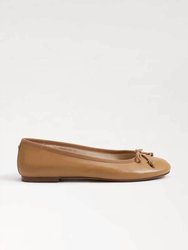 Felicia Luxe Ballet Flat In Buff Tan - Buff Tan