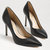 Hazel Pointed Toe Pump In Black Leather