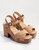 Josefine Platform Heeled Sandal - Camel Suede