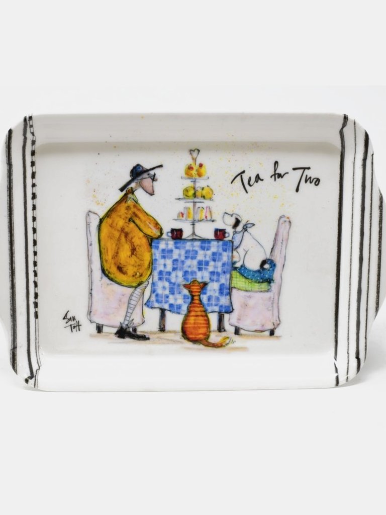 Sam Toft Tea for Two Scatter Tray (White) (One Size) - White