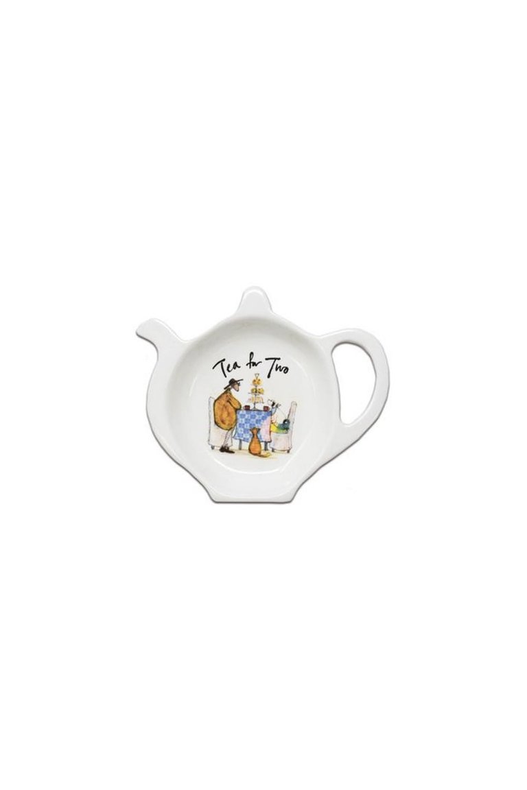 Sam Toft Tea for Two Tea Bag Tidy (White) (One Size) - White