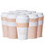 11 Piece Set Of Blush Pink And White Coffee Cups For Bachelorette Parties, Bridal Showers And Weddings