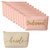 11 Piece Set of Blush Pink Faux Leather Bride And Bridal Party Leather Makeup Bags - Bridesmaid