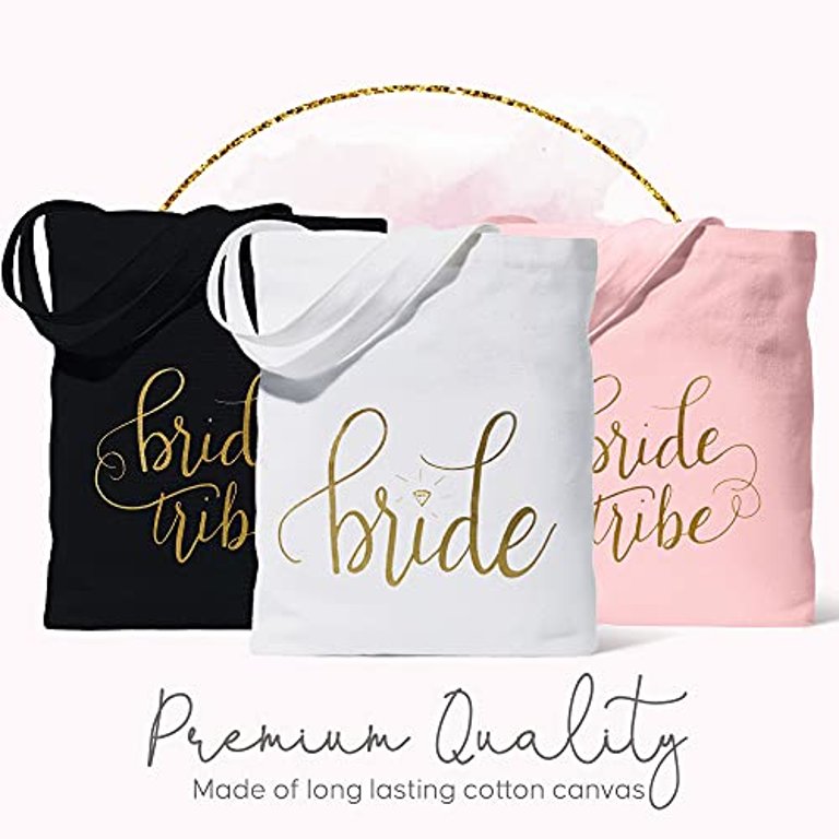 11 Piece Set of Bride And Bride Tribe/Bridesmaid Tote Bags