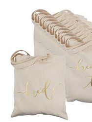 11 Piece Set of Bride And Bride Tribe/Bridesmaid Tote Bags