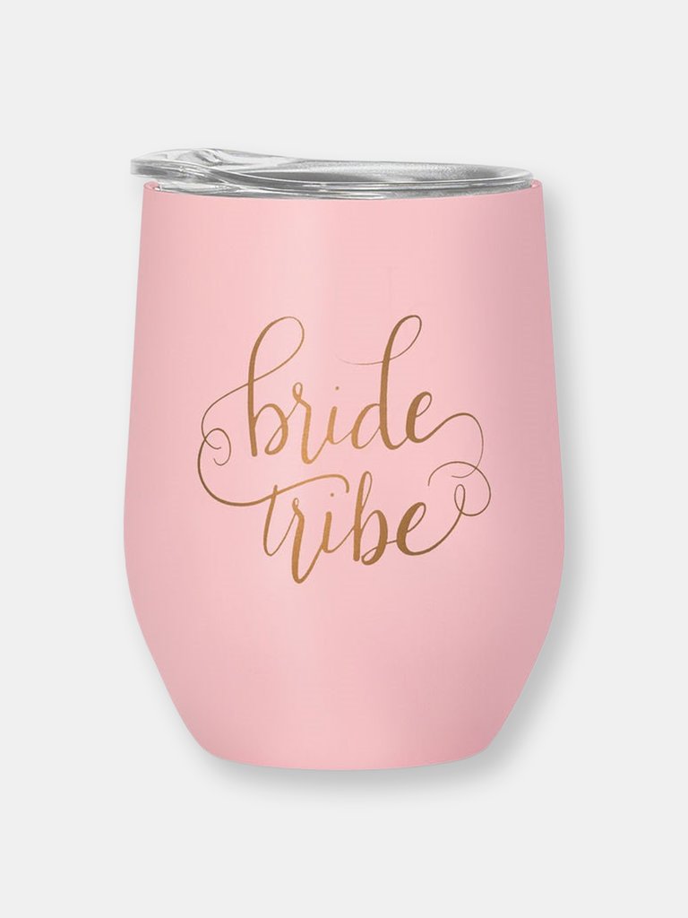 16 oz. Bride Tribe Stainless Steel Wine & Coffee Tumbler - Pink