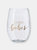 16 oz. Bride's Babes Durable Plastic Stemless Wine Cups
