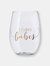 16 oz. Bride's Babes Durable Plastic Stemless Wine Cups