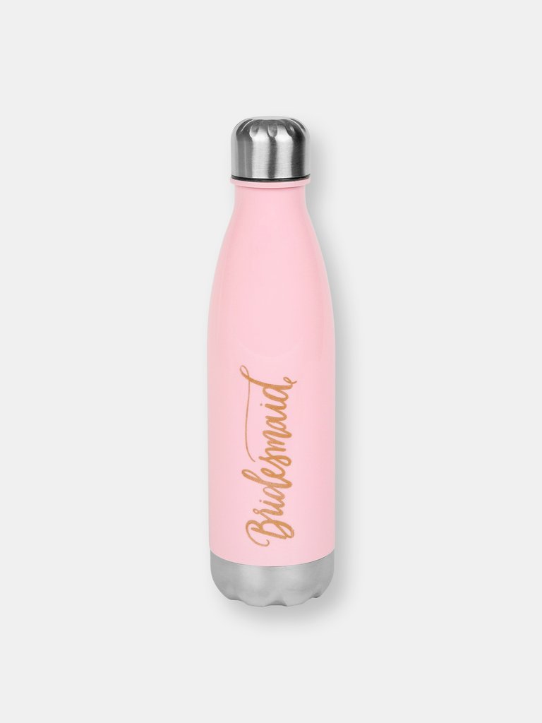 17 oz. Bridesmaid Water Bottle - Light Pink