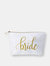 Bride Canvas Makeup Bag - Champagne Logo