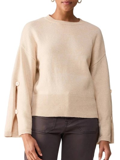 Sanctuary Clothing Button Sleeve Sweater In Moonlight Beige product