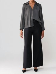 Casually Cute Sateen Blouse - Mineral