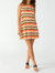 Clothing Summer Crochet Mini Dress In Citrus Stripe - Citrus Stripe