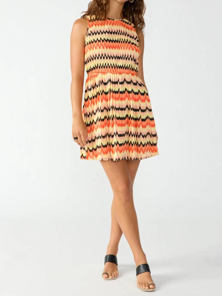 Clothing Summer Crochet Mini Dress In Citrus Stripe - Citrus Stripe